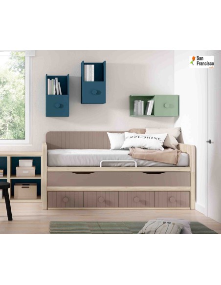 Cama compacta doble de 90x190cm de gama Premium