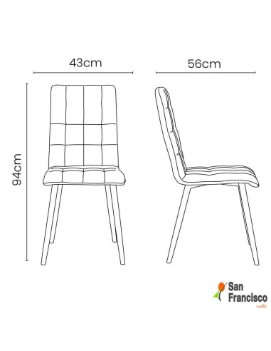 Silla de comedor Tapizada