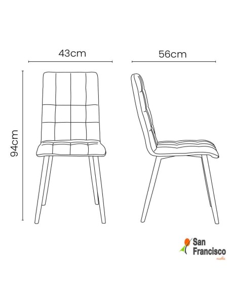 Silla de comedor Tapizada