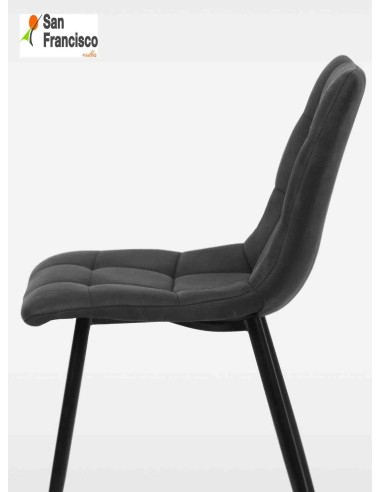 Silla diseño Industrial Tapizado color Gris
