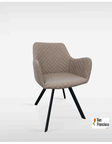 Silla de comedor con Brazos Tapizada