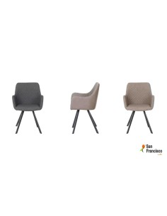 Silla de comedor con Brazos Tapizada 2