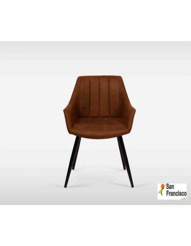 Silla acabado Microfibra Marrón Avellana