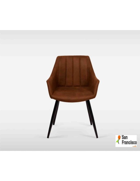 Silla acabado Microfibra Marrón Avellana