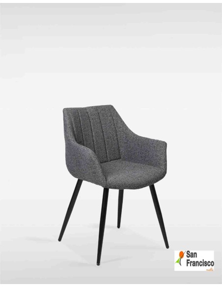 Silla acabado en microfibra Gris piedra