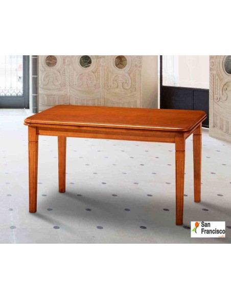 Mesa de comedor de estilo clásico de sólo 120x80cm y extensible a 220x80cm