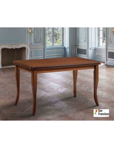 Mesa de comedor de 140x85cm y extensible a 240x85cm.