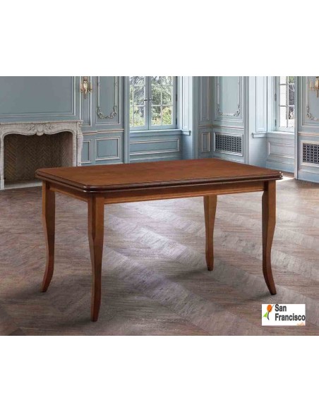 Mesa de comedor de 140x85cm y extensible a 240x85cm.