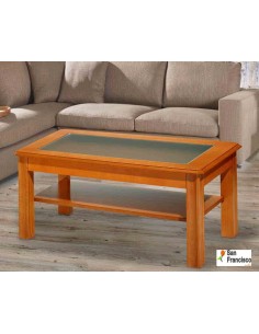 Mesa de centro elevable clásica en color cerezo de 105x55x47cm 2