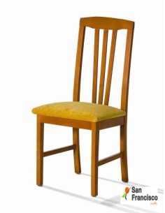 Silla de madera maciza de pequeñas dimensiones, perfecta para cuarto de estar