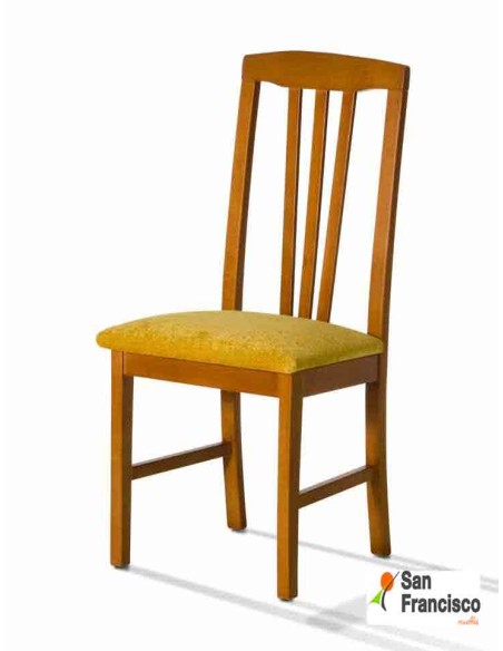 Silla de madera maciza de pequeñas dimensiones, perfecta para cuarto de estar