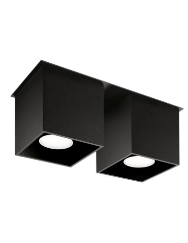 Plafón QUAD 2 negro