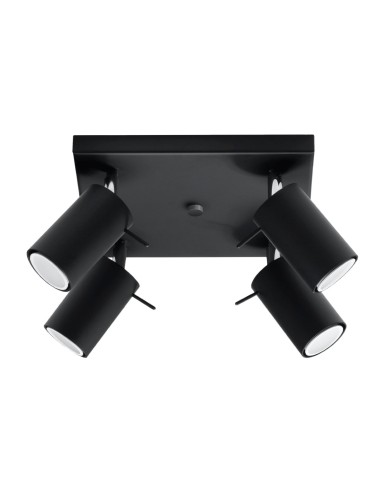 Plafón RING 4 negro