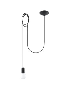 Lámpara colgante EDISON 1 negro