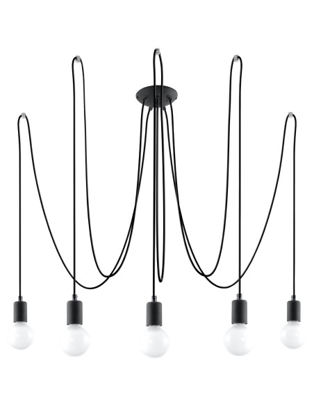 Lámpara EDISON 5 negra
