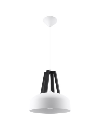 Lámpara colgante CASCO blanco/negro