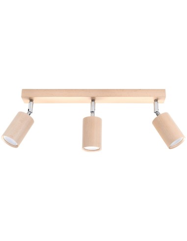Lámpara de techo BERG 3 madera natural