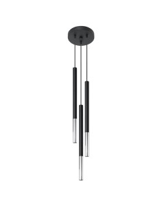 Lámpara colgante MOZAICA 3P negro/cromo