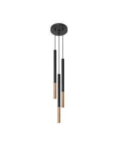 Lámpara colgante MOZAICA 3P negro/cobre
