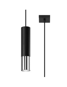 Lámpara colgante LOOPEZ 1 negro/cromo