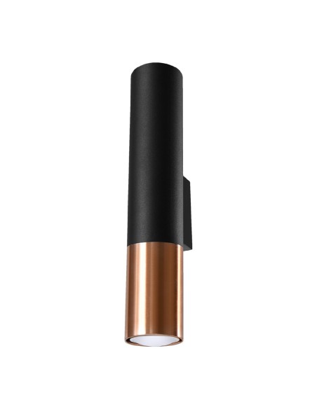 Aplique LOOPEZ negro/cobre