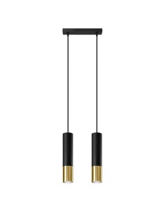 Lámpara colgante LOOPEZ 2 negro/dorado