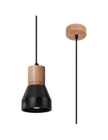 Lámpara colgante QUBIC negra