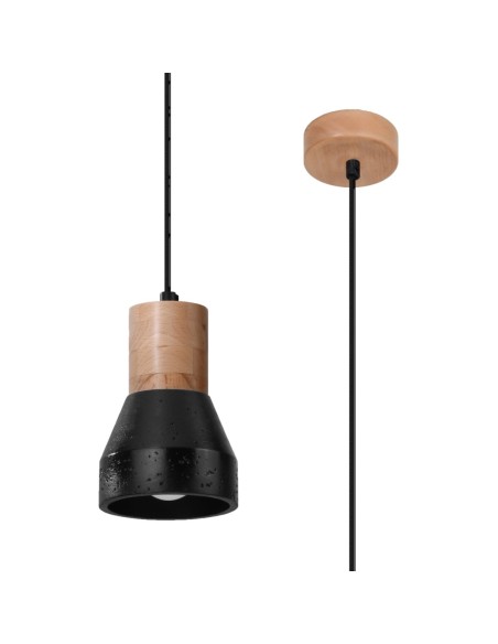 Lámpara colgante QUBIC negra