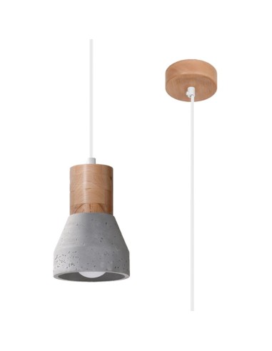 Lámpara colgante QUBIC gris