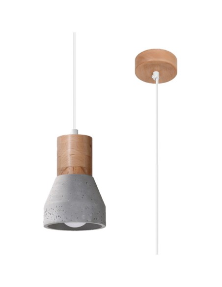 Lámpara colgante QUBIC gris