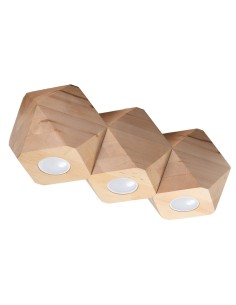 Lámpara de techo WOODY 3 madera natural
