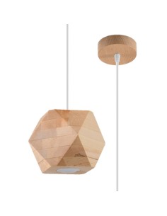 Lámpara colgante WOODY madera natural