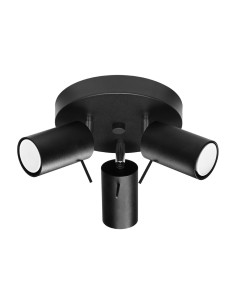Plafón RING 3P negro