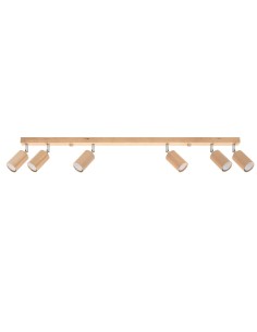 Lámpara de techo BERG 6 madera natural