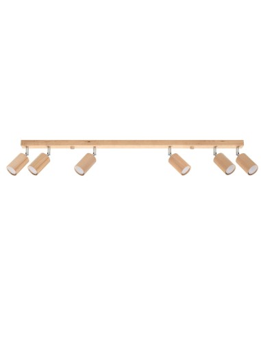 Lámpara de techo BERG 6 madera natural