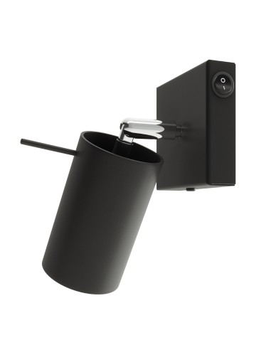 Aplique RING negro un interruptor