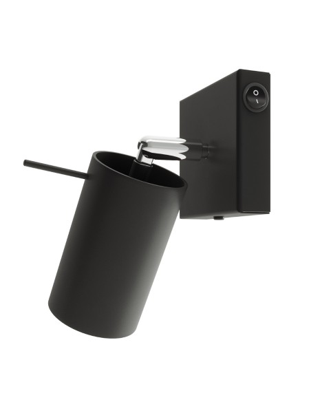 Aplique RING negro un interruptor