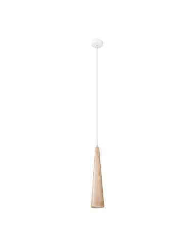 Lámpara colgante SULA 1 madera natural