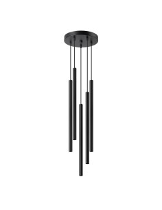 Lámpara colgante PASTELO 5P negro