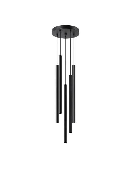 Lámpara colgante PASTELO 5P negro