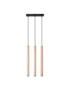 Lámpara colgante PASTELO 3L madera
