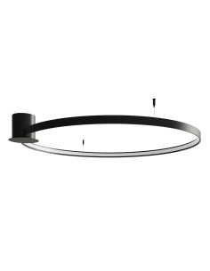 Plafón RIO 110 negro 4000K