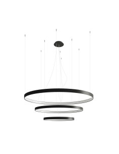 Lámpara RIO 3 55/78/110 LED negro 4000K
