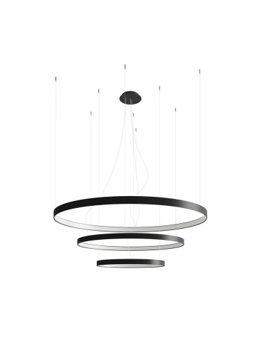 Lámpara RIO 3 55/78/110 LED negro 4000K