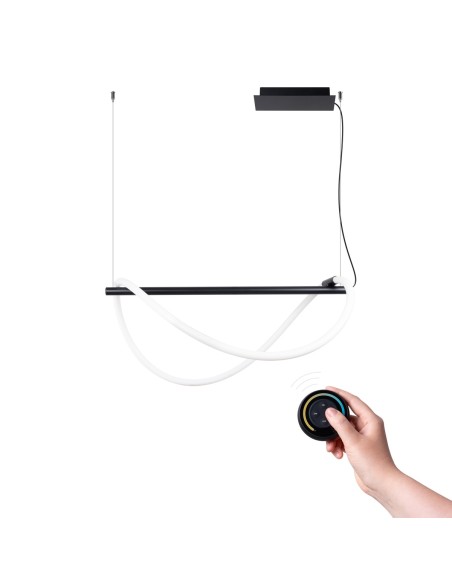 Lámpara colgante GALAKSE 84 negro LED 2700-6500K
