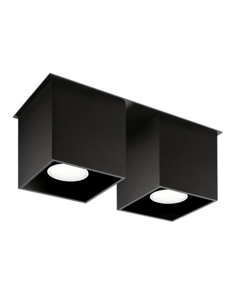 Plafón QUAD 2 negro