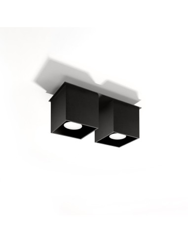 Plafón QUAD 2 negro