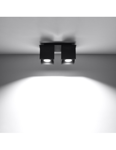 Plafón QUAD 2 negro