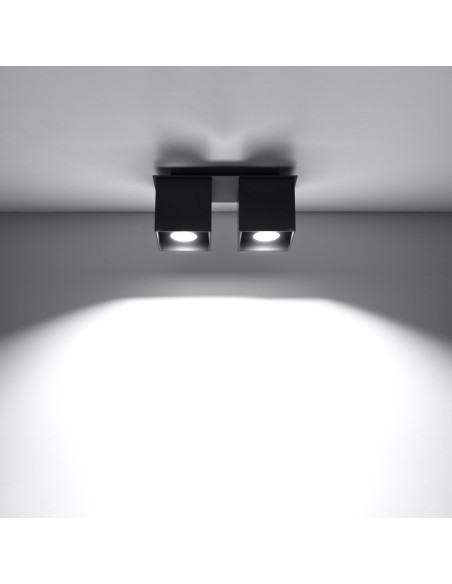 Plafón QUAD 2 negro