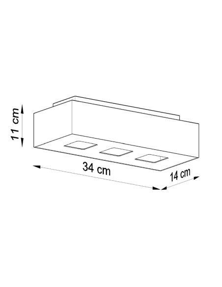 Plafón MONO 3 blanco